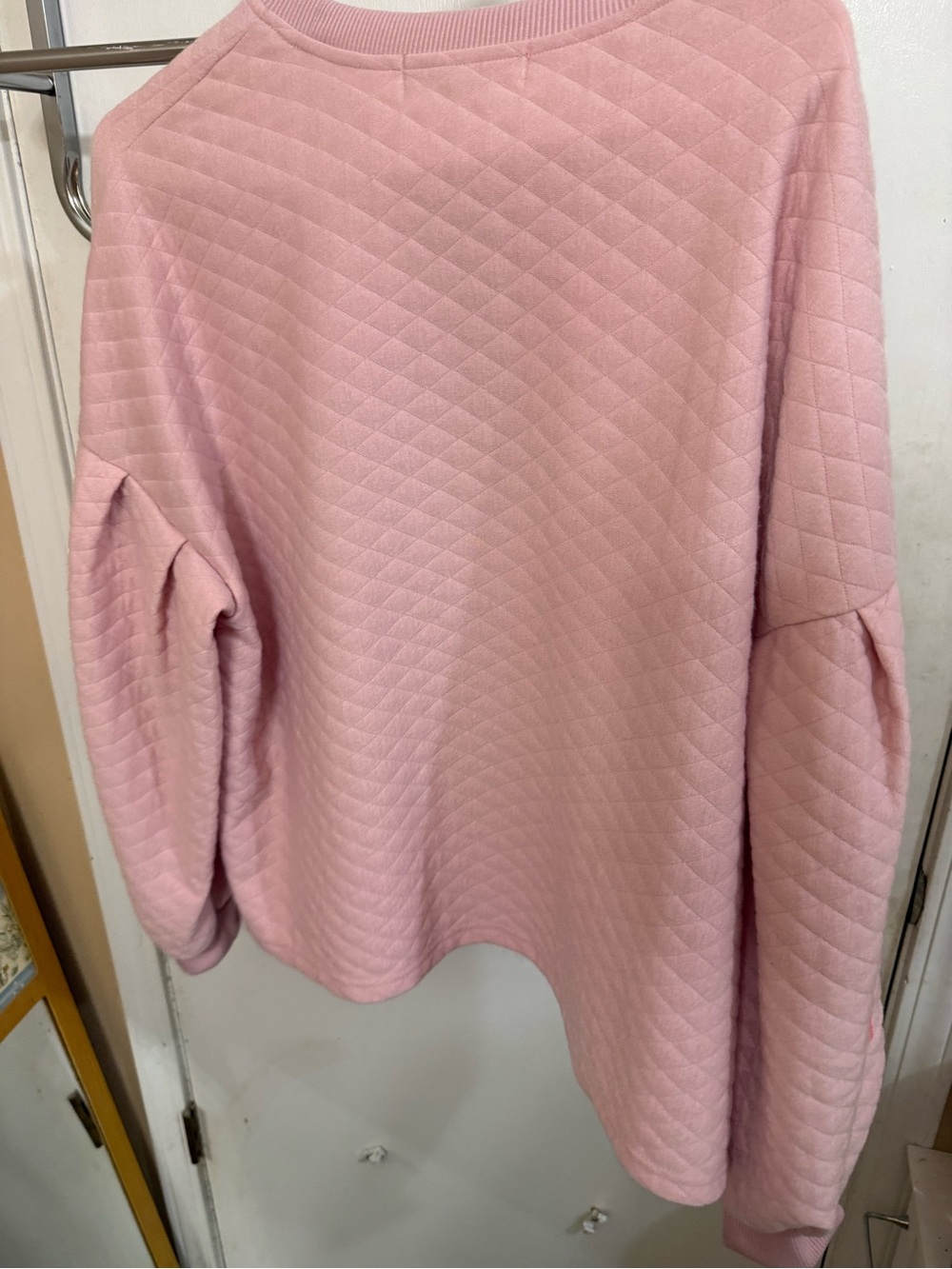 Simply Southern Pink Quilted Sweatshirt with Gold Logo - Picture 6 of 6